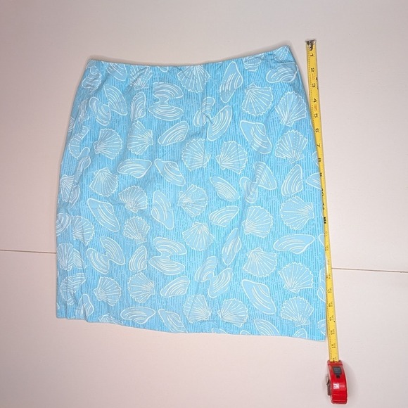Lilly Pulitzer Women's Blue Seashell Print Skirt Size‎ 10 Coastal - Picture 4 of 5